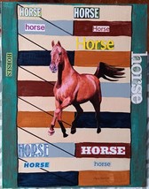 Painting Horse Collage Original Signed Collectible Art Stallion Horses Modernism - £31.25 GBP
