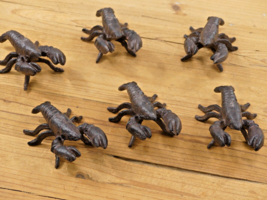 6 Crawfish Figures Cast Iron Louisiana Crawdad Paperweight Lobster Cajun... - $32.99