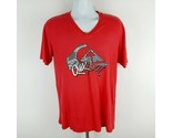 Quiksilver Men&#39;s V-neck T-shirt Size Large Red QG10 - $8.41