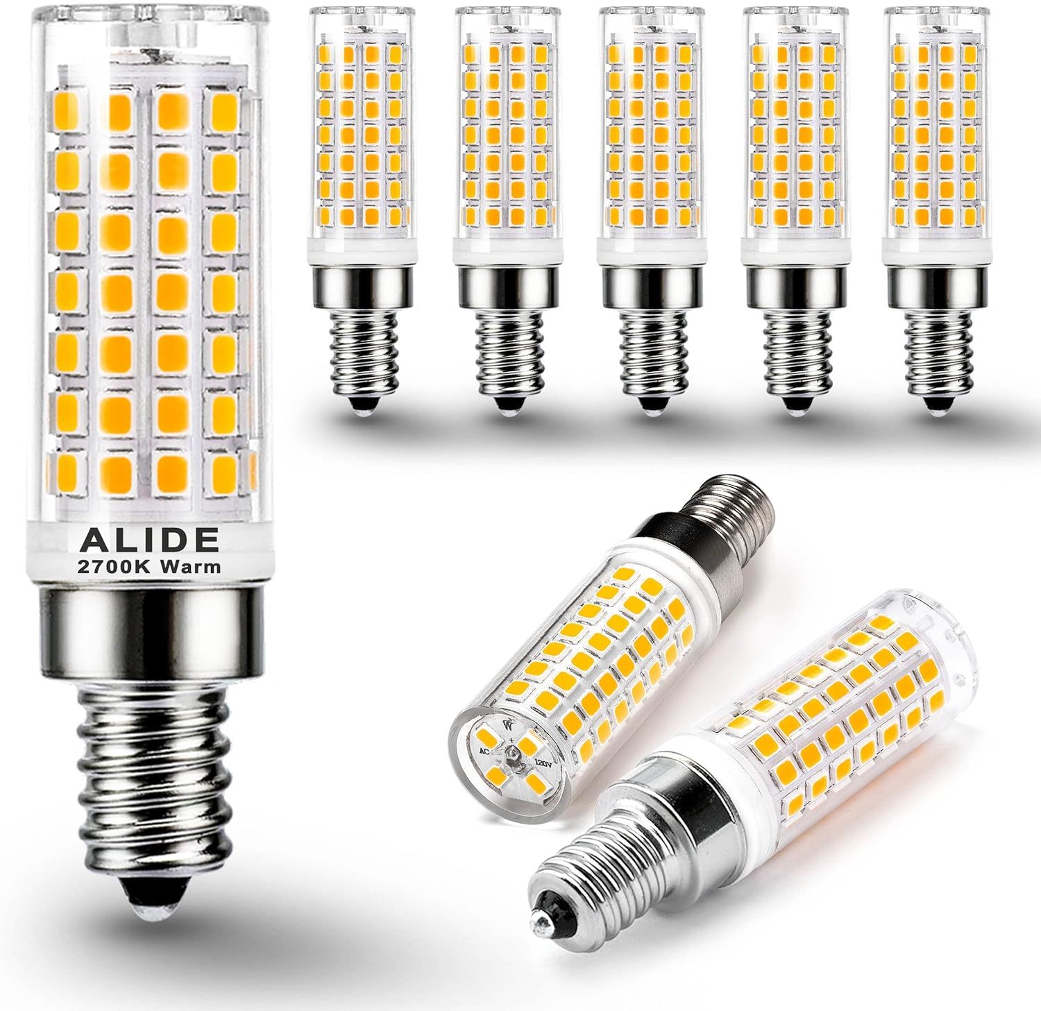 Alide E12 75 Watt Replacement Led Candelabra Bulbs C7,2700K, Dimmable,6 ... - $38.92