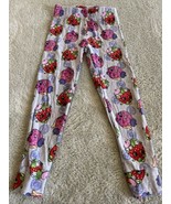 Shopkins Girls Gray Pink Donut Red Strawberries Snug Fit Pajama Pants 6 - £4.71 GBP