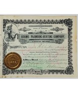 Helena MT 1907 Adams Plumbing Heating Company Stock Certificate  Montana... - £17.61 GBP