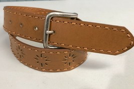 Women&#39;s Bonded Leather Floral Die-Cut Medium Belt  - $11.91