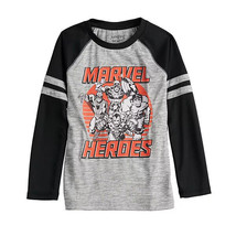 Marvel Heroes Raglan Graphic Tee Long Sleeve Active Wear Size 4 NWT (P) - £13.98 GBP