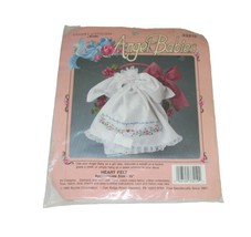 Vintage Angel Babies Craft Kit 15&quot; Heart Felt 1992 Gallery Of Stitches #33219 - £7.39 GBP