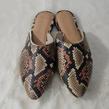 Madewell Remi Leather Snakeskin Mule Flats - £18.66 GBP