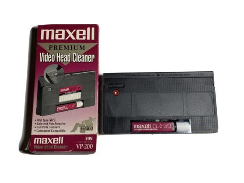 Primary image for MAXELL VP-200 PREMIUM VIDEO HEAD CLEANER FOR VCR (Wet Type) No Solution