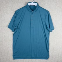 Greyson Polo Shirt Mens M Green Teal Stretch Performance Colonial Countr... - $23.16