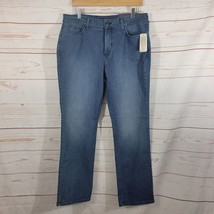 NYDJ Frankford Medium Wash Straight Leg Bejeweled Jeans Size 16P NWT - $35.64