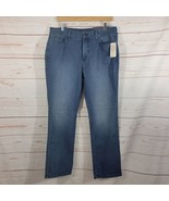 NYDJ Frankford Medium Wash Straight Leg Bejeweled Jeans Size 16P NWT - $35.64