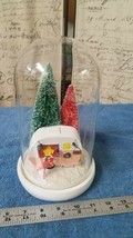 Christmas Table top Cloche White Putz House 7.5&quot; - $17.10