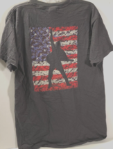 Neil Diamond Live Concert 2001 Vintage Gildan Pop Rock USA Flag Gray T-S... - £19.11 GBP