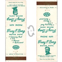 Vintage Matchbook Cover Huey P Long Motel motor hotel Winfield Louisiana AAA - £11.72 GBP