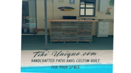 Mini fridge ready basement mancave bar. Outdoor patio tiki bar, epoxy bar top - £1,909.38 GBP