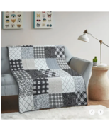 Paisley Patchwork Printed Quilted Throw Blanket Country Farmhouse Cottag... - $49.72 CAD