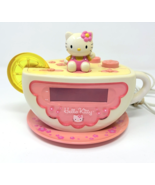 Working Sanrio Hello Kitty Lemon Tea Cup Alarm Clock Radio Night Light Y... - €55,80 EUR