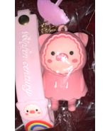 Pink Cartoon Raincoat Pig Key Chain Cute Anime Pendant Key Rings Couple ... - €8,49 EUR
