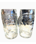 Samuel Adams Beer Mug Stein Lot of 2 Glass EE0476 Made in Italy Liquor B... - $24.70