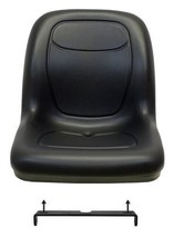 Milsco XB180 Black Seat With Bracket Fits John Deere Lawnmowers 240 245 etc - £117.46 GBP