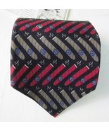 VICKY DAVIS NY CIGAR Bullet Tobacco Op Art SILK TIE NEW with TAG &quot;Light Up&quot; - £18.65 GBP