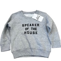 Speaker Of The House Kids Sweatshirt NWT Love Bubby Grey Cotton Blend - £16.99 GBP