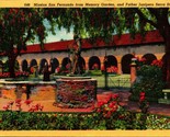 Mission San Fernando from Memory Garden California CA UNP Linen Postcard - $3.91