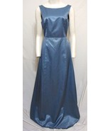 BCBG Evening Gown Maxi Dress Blue Satin Prom Strappy Tie MaxAzria Medium  - $1,372.10 MXN