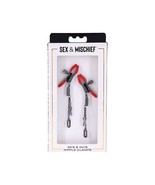 Sex &amp; Mischief Ex&#39;s &amp; Oh&#39;s Nipple Clamps Red/Black - $359.41 MXN