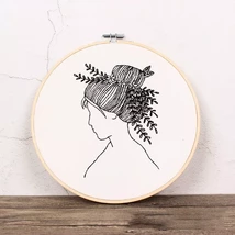 DIY Embroidery Material Kit Floral Pattern Printed Simple Cross Stitch -... - €12,98 EUR