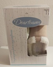 WOMENS Dearfoam Slippers Micro Suede Latte Memory Foam Indoor/Outdoor Sz 10 - £10.07 GBP