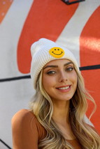 Smiley face ribbed beanie   hatngloves.com 5157126 thumb200