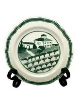 WILLIAMS-SONOMA Marketplace Salad Plate Green Farm Scene Portugal 8&quot; Round - $9.89
