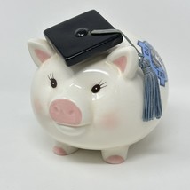 MudPie Piggy Bank UNC Tar Heels College Fund Graduate Pig Ceramic Coin Bank - £23.25 GBP