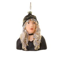 Stevie Nicks Ornament 4.5&quot; Glass Bust Iconic Rock Singer Star Christmas Tree New - £23.14 GBP