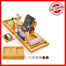 Luxury Bamboo Bathtub Caddy with Removable Trays – Ideal Wedding &amp; Home ... - $682.59 MXN