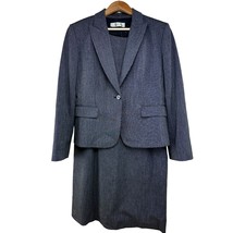 Tahari Grey Suit Women&#39;s Two Piece Dress Jacket Blazer Size 14 - $64.34