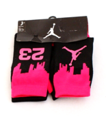 Nike Jordan Jumpman Black &amp; Pink Crew Socks 2 in Package Little Boy&#39;s  1... - £23.32 GBP