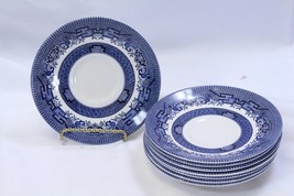 Churchill Willow Blue England Saucers Lot of 8 - £20.04 GBP