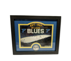 ST LOUIS BLUES 11&quot; x 9&quot; Photo Frame w/ Custom Print and A Minted Medalli... - £19.05 GBP
