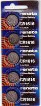 CR1616 Renata Watch Batteries 5Pcs - £11.98 GBP