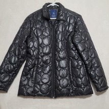 J&amp;R Women Puffer Jacket Size XL Black Light Weight Casual Coat - £30.80 GBP
