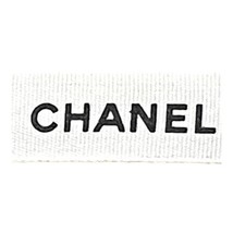 Authentic Chanel Classic White Black Writing Ribbon 2’11” For Small Gift Box Bag - £11.10 GBP