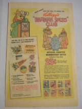 1969 Color Ad Kellogg&#39;s Banana Splits Club Membership Kit - $7.99