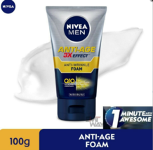 2 X Nivea For Men Anti-Aging Wrinkle Repair Q10 Facial Cleanser Foam 100g - £30.74 GBP