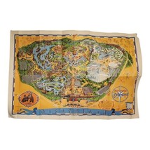 Disneyland Vintage Wall Map Walt Disney 30 X 44 Inches Poster Guide 1968... - $140.21