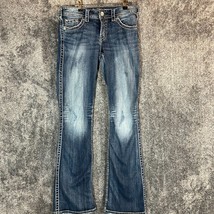 Silver Suki Surplus Jeans Womens 32x34 Lowrise Dark Wash Flap Pocket Boo... - £15.51 GBP