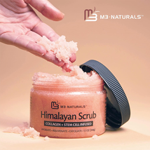 Himalayan Salt Scrub Face Foot &amp; Body Exfoliator Infused with Collagen and Stem  - £25.69 GBP