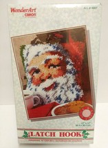 Caron Wonderart Latch Hook Kit Santa Face Holiday Pillow 12" x 12" - $18.69