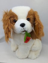 Russ Lovey Dog Plush Flower 9 Inch Spaniel Stuffed Animal Toy - £11.52 GBP