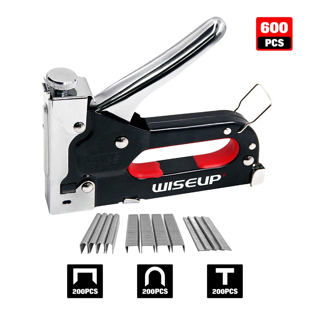 In 1 nail gun diy furniture construction stapler upholstery staple gun with 600 staples thumb200